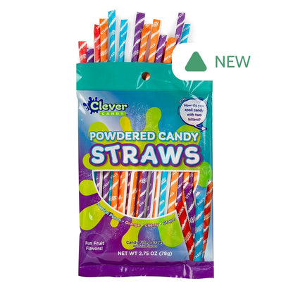 Wholesale Müttenberg Candy Assorted Powdered Candy Straws 2.75 Oz Peg Bag- Bulk