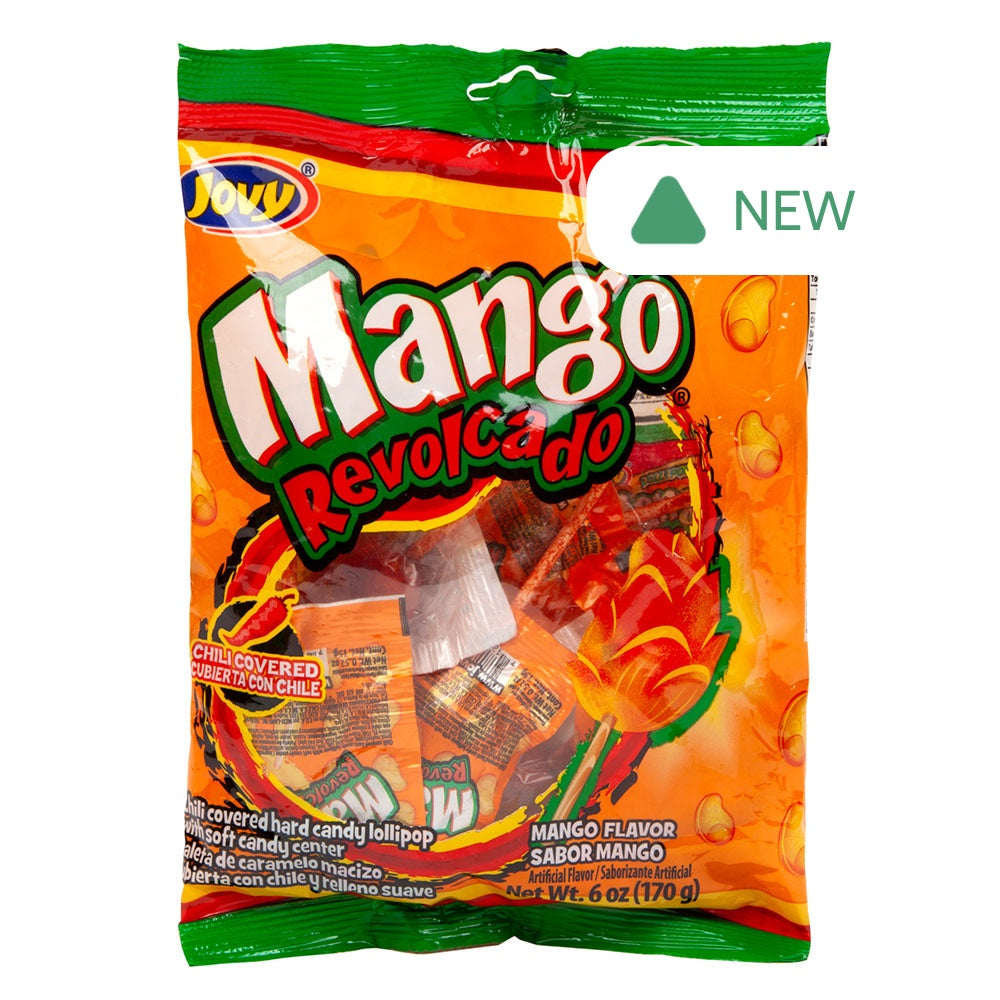 Wholesale Jovy Mango Revolcado Lollipops 6 Oz Peg Bag- Bulk