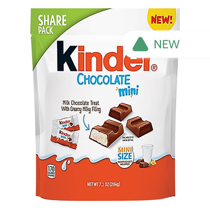 Wholesale Kinder Mini Chocolate Filled Bars 7.2 Oz Bag- Bulk