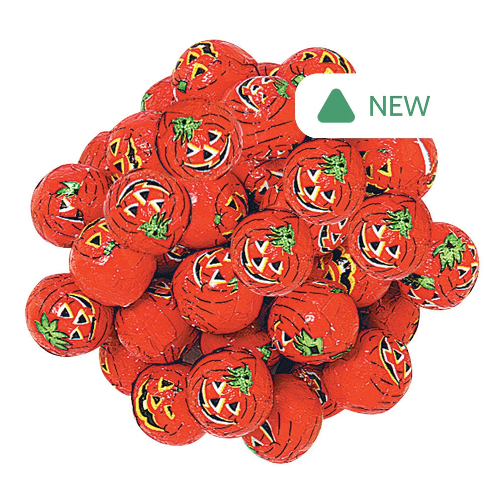 Wholesale Madelaine Crisp Milk Chocolate Foiled Halloween Balls- Bulk