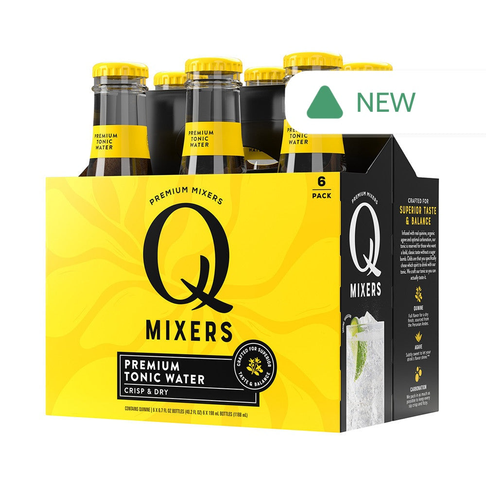 Wholesale Q Mixers Premium Tonic Bottle 6 Count 6.7 Oz- Bulk