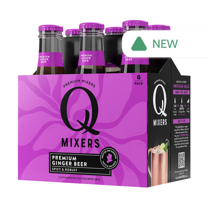 Wholesale Q Mixers Premium Ginger Beer Bottle 6 Count 6.7 Oz- Bulk