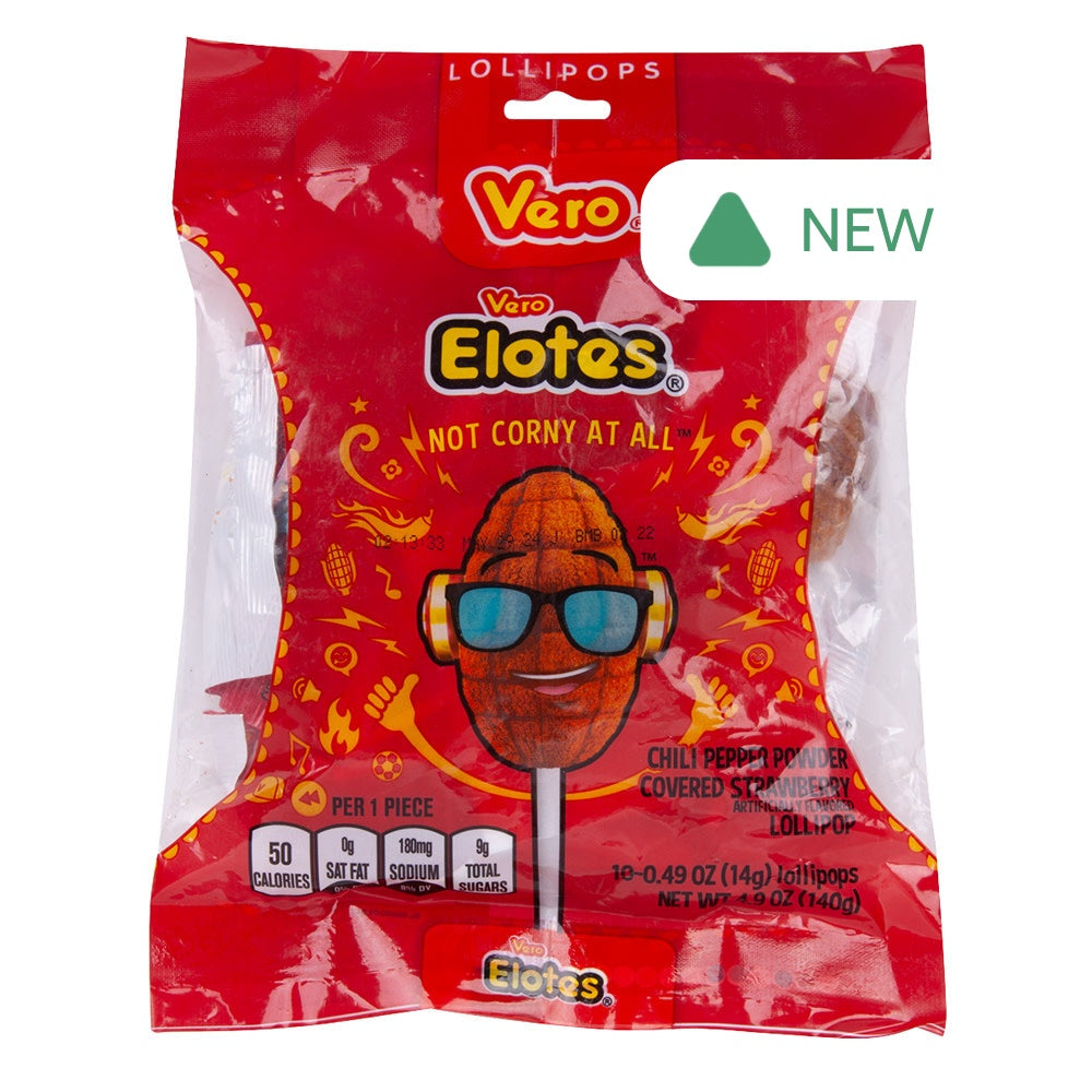 Wholesale Vero Elotes Lollipops 10 Piece 4.9 Oz Peg Bag- Bulk