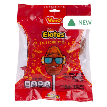 Wholesale Vero Elotes Lollipops 10 Piece 4.9 Oz Peg Bag- Bulk
