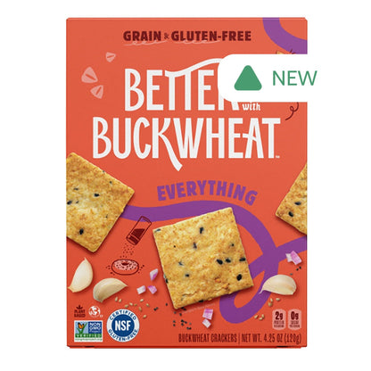 Wholesale Better Buckwheat Everything Crackers 4.25 Oz Box- Bulk