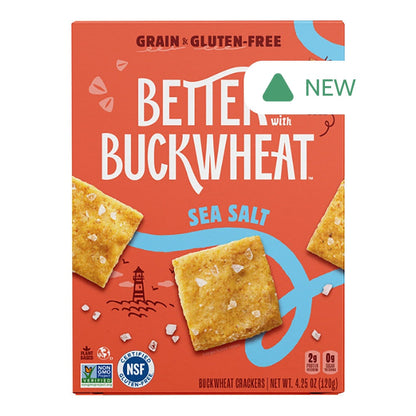 Wholesale Better Buckwheat Sea Salt Crackers 4.25 Oz Box- Bulk