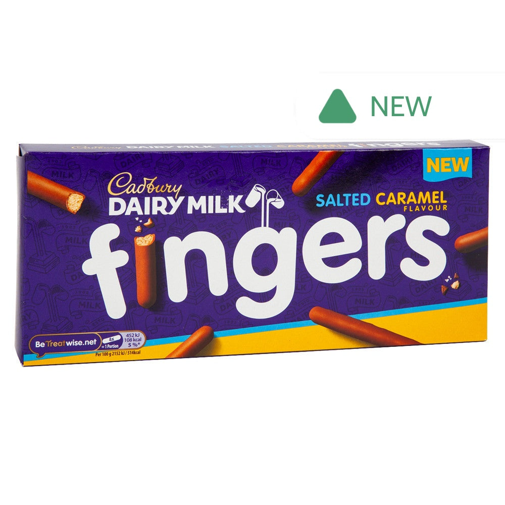 Wholesale Cadbury Salted Caramel Fingers Biscuits 4 Oz Box- Bulk