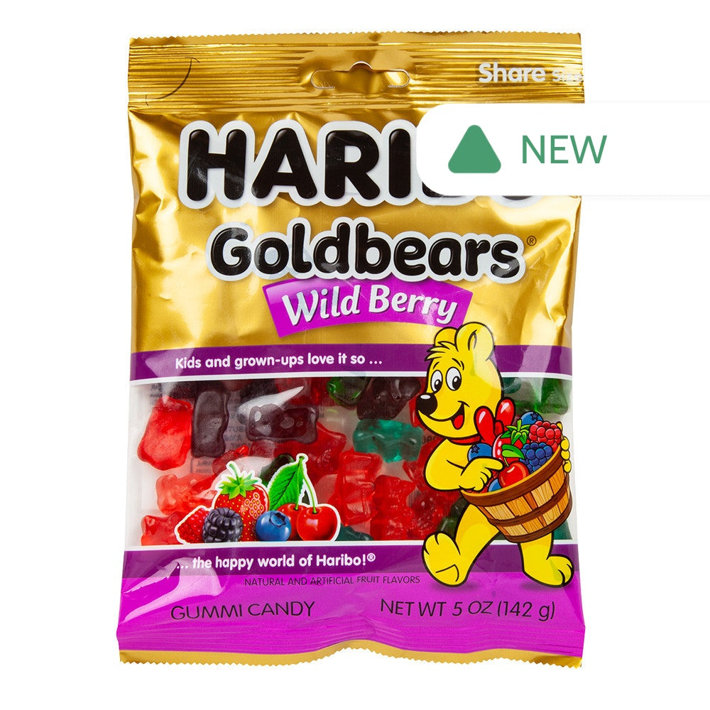 Wholesale Haribo Wild Berry Gummy Bears 5 Oz Peg Bag- Bulk