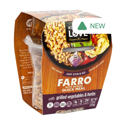 Wholesale Kitchen & Love Ready To Eat Farro Grilled Vegetables & Herbs 7.9 Oz- Bulk