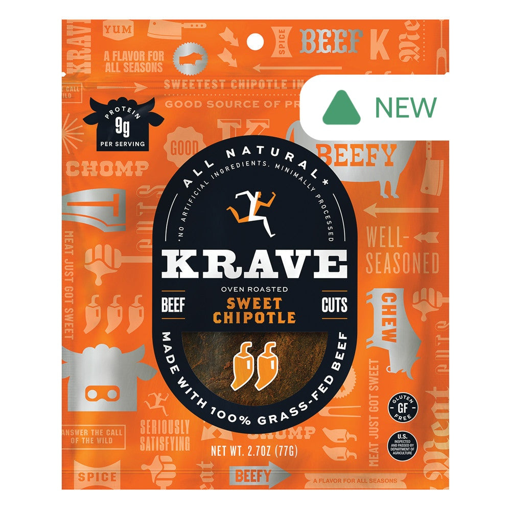 Wholesale Krave Sweet Chipotle Beef Jerky 2.7 Oz Bag- Bulk