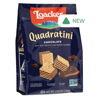 Wholesale Loacker Quadratini Chocolate 8.82 Oz Bag- Bulk