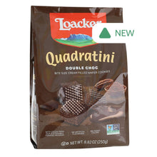 Wholesale Loacker Double Chocolate Quadratini Bag 8.82 Oz Pouch- Bulk