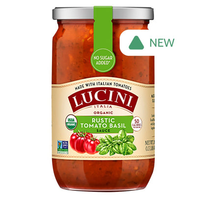 Wholesale Lucini Organic Pasta Sauce Rustic Tomato Basil 25.5 Oz Jar- Bulk