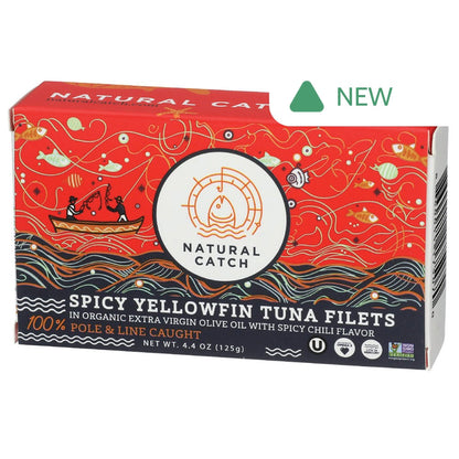 Wholesale Natural Catch Evoo Spicy Chili Yellowfin Tuna 4.4 Oz Box- Bulk