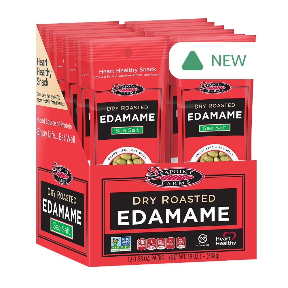 Wholesale Seapoint Farms 100 Calorie Lightly Salted Dry Roasted Edamame 1.58 Oz Bag- Bulk