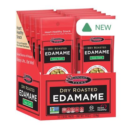 Wholesale Seapoint Farms 100 Calorie Lightly Salted Dry Roasted Edamame 1.58 Oz Bag- Bulk