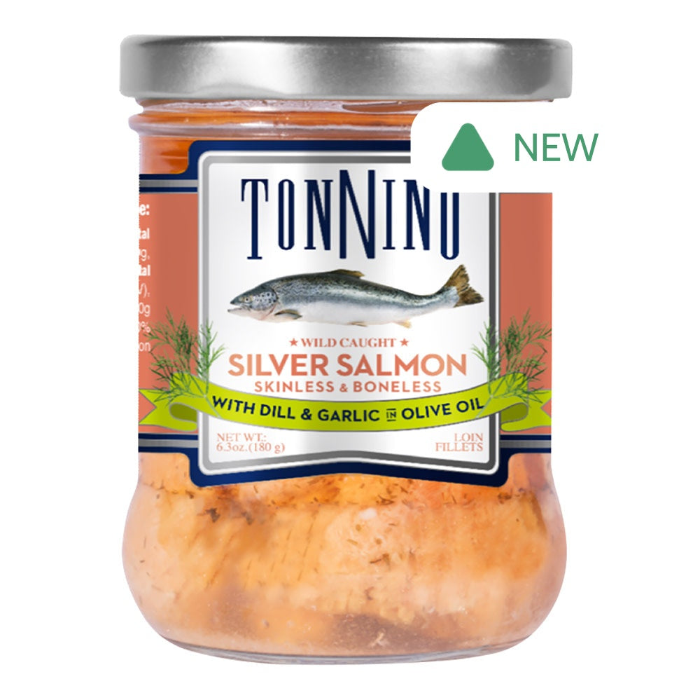 Wholesale Tonnino Silver Salmon Filet Dill & Garlic In Olive Oil 6.3 Oz Jar- Bulk