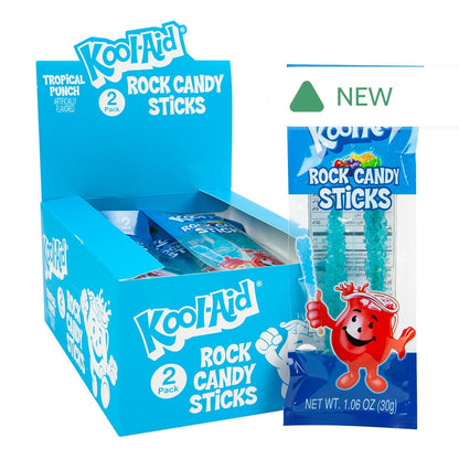 Wholesale Kool-Aid Tropical Punch Rock Candy Sticks 1.06 Oz- Bulk