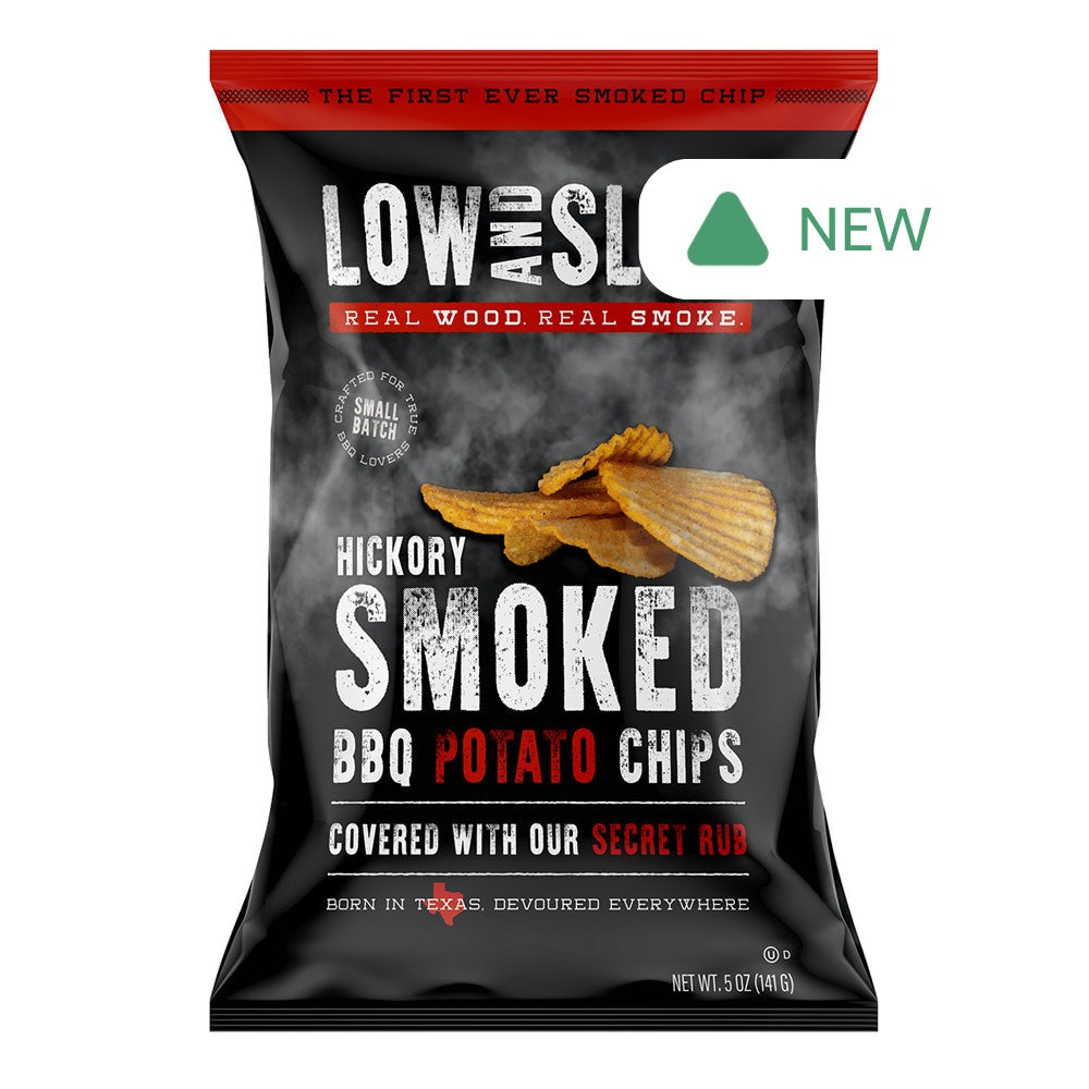 Wholesale Low And Slow Hickory Smoked Bbq Potato Chips 5 Oz Bag- Bulk
