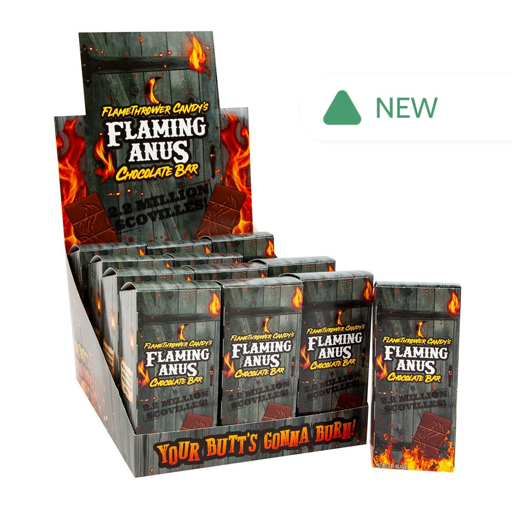 Wholesale Flamethrower Candy’S Flaming Anus Chocolate Bar 1.85 Oz- Bulk