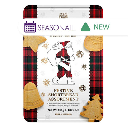 Wholesale Walker’S Santa Festive Shortbread Assortment Cookies 8.8 Oz Tin- Bulk