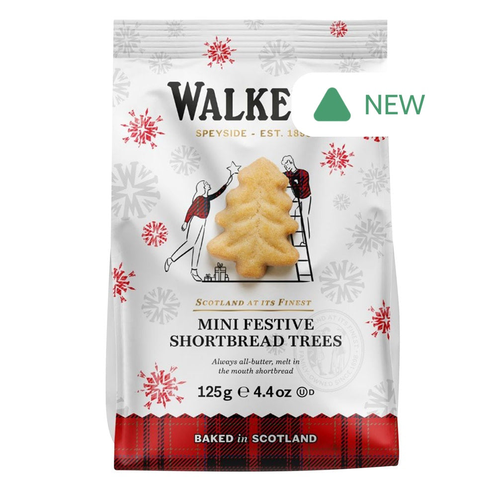 Wholesale Walker’S Mini Festive Shortbread Trees 4.4 Oz Bag- Bulk