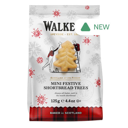Wholesale Walker’S Mini Festive Shortbread Trees 4.4 Oz Bag- Bulk