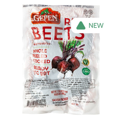 Wholesale Gefen Red Beets Vacuum Packed 17.6 Oz Bag- Bulk