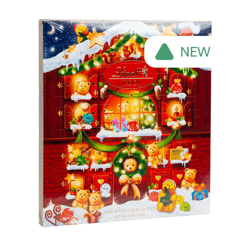 Wholesale Lindt Holiday Advent Calendar Teddy Bear 4.5 Oz Box- Bulk
