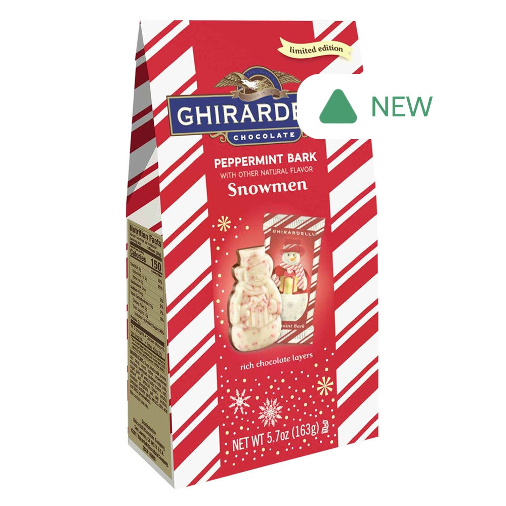 Wholesale Ghirardelli Peppermint Bark Snowmen 5.7 Oz Bag- Bulk