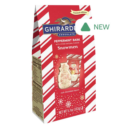 Wholesale Ghirardelli Peppermint Bark Snowmen 5.7 Oz Bag- Bulk