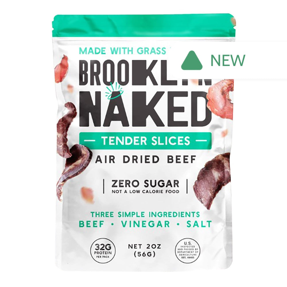 Wholesale Brooklyn Biltong Naked Air-Dried Beef Slices 2 Oz Pouch- Bulk