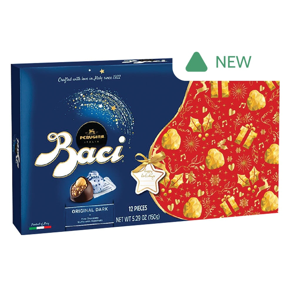 Wholesale Perugina Baci Dark Chocolate With Christmas Sleeve 5.29 Oz 12 Piece Box- Bulk