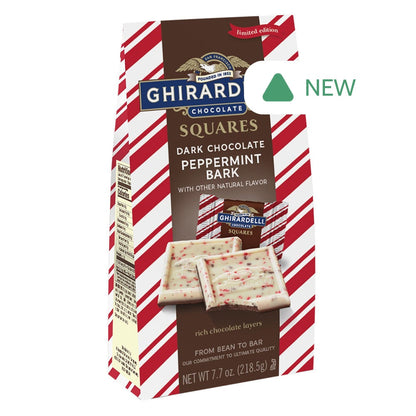 Wholesale Ghirardelli Dark Chocolate Peppermint Bark Squares 7.7 Oz Bag- Bulk