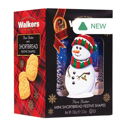 Wholesale Walkers Shortbread Cookie 3D Snowman Tin 5.3 Oz Box- Bulk