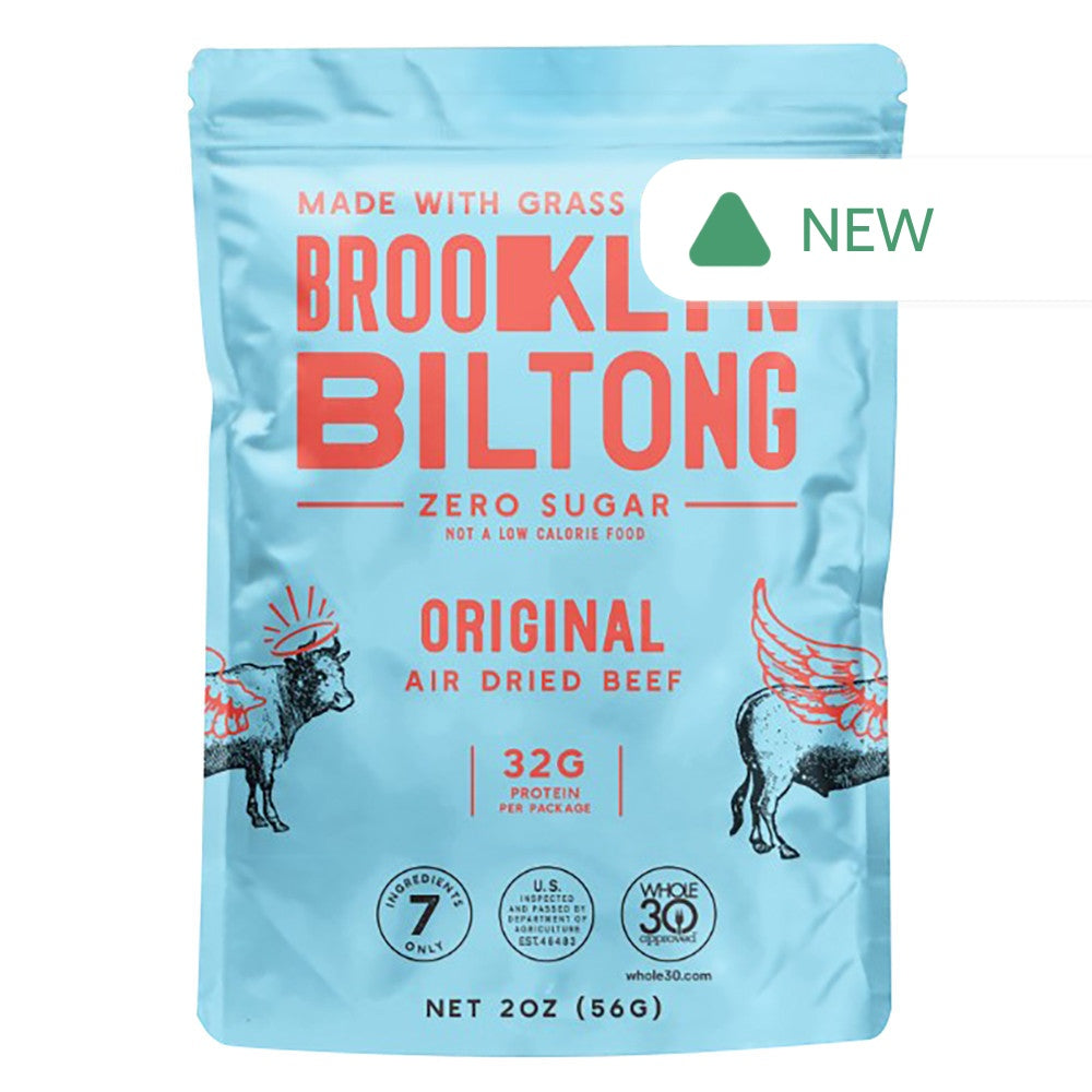 Wholesale Brooklyn Biltong Original Air-Dried Beef 2 Oz Pouch- Bulk
