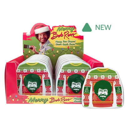 Wholesale Merry Bob Ross Christmas Sweater Candy 1.5 Oz Tin- Bulk