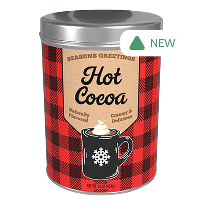 Wholesale Winter Warmers Red Plaid Hot Cocoa 16 Oz Tin- Bulk