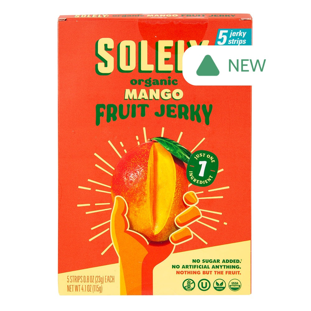 Wholesale Solely Organic Mango Fruit Jerky 5 Count 4.1 Oz- Bulk