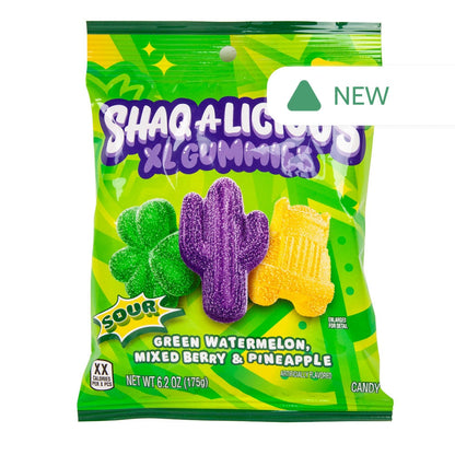 Wholesale Shaq-A-Licious Sour Xl Gummies 6.2 Oz Peg Bag- Bulk
