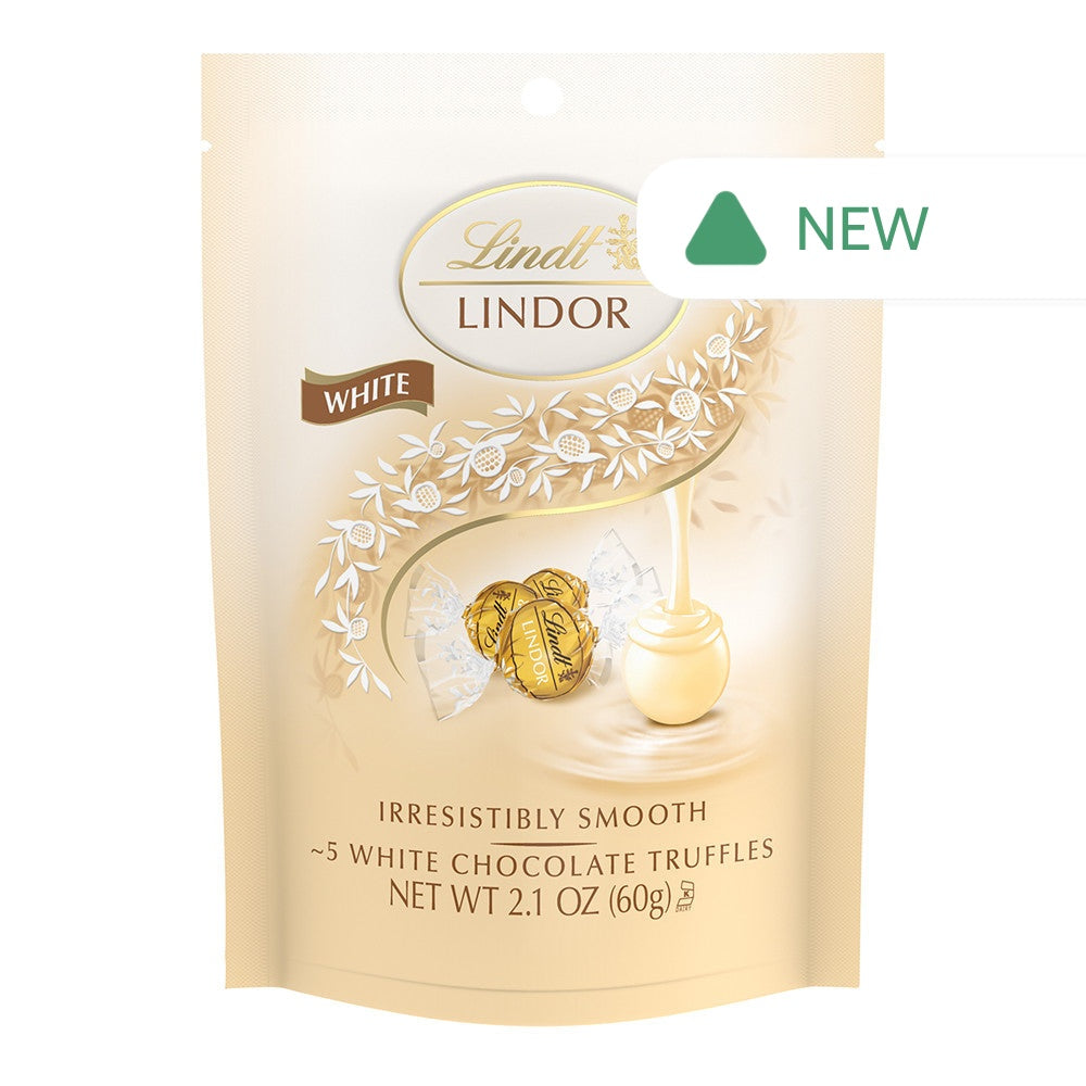 Wholesale Lindt Lindor White Chocolate Truffles 2.1 Oz Peg Bag- Bulk