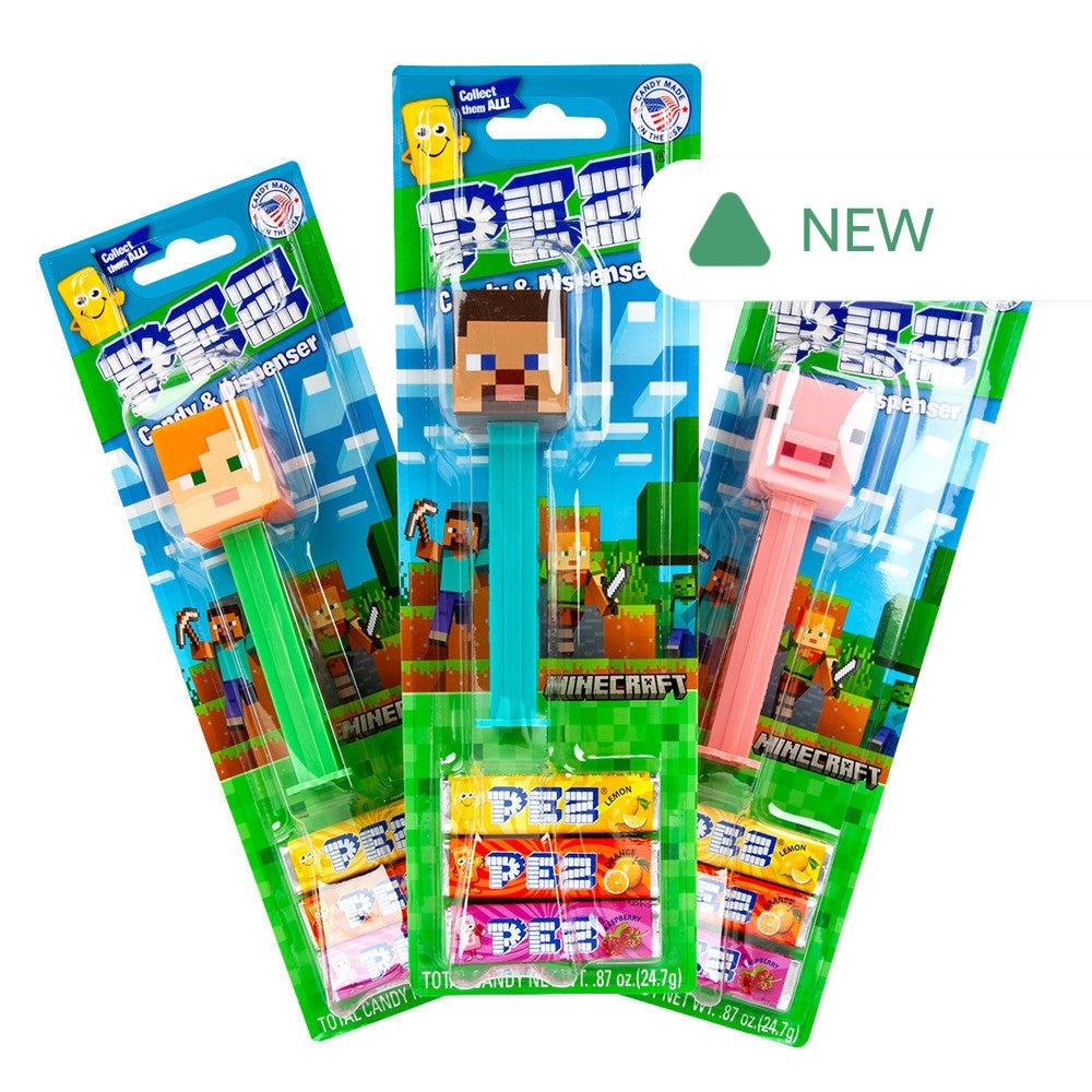 Wholesale Minecraft Pez Assorted 0.87 Oz Blister Pack- Bulk
