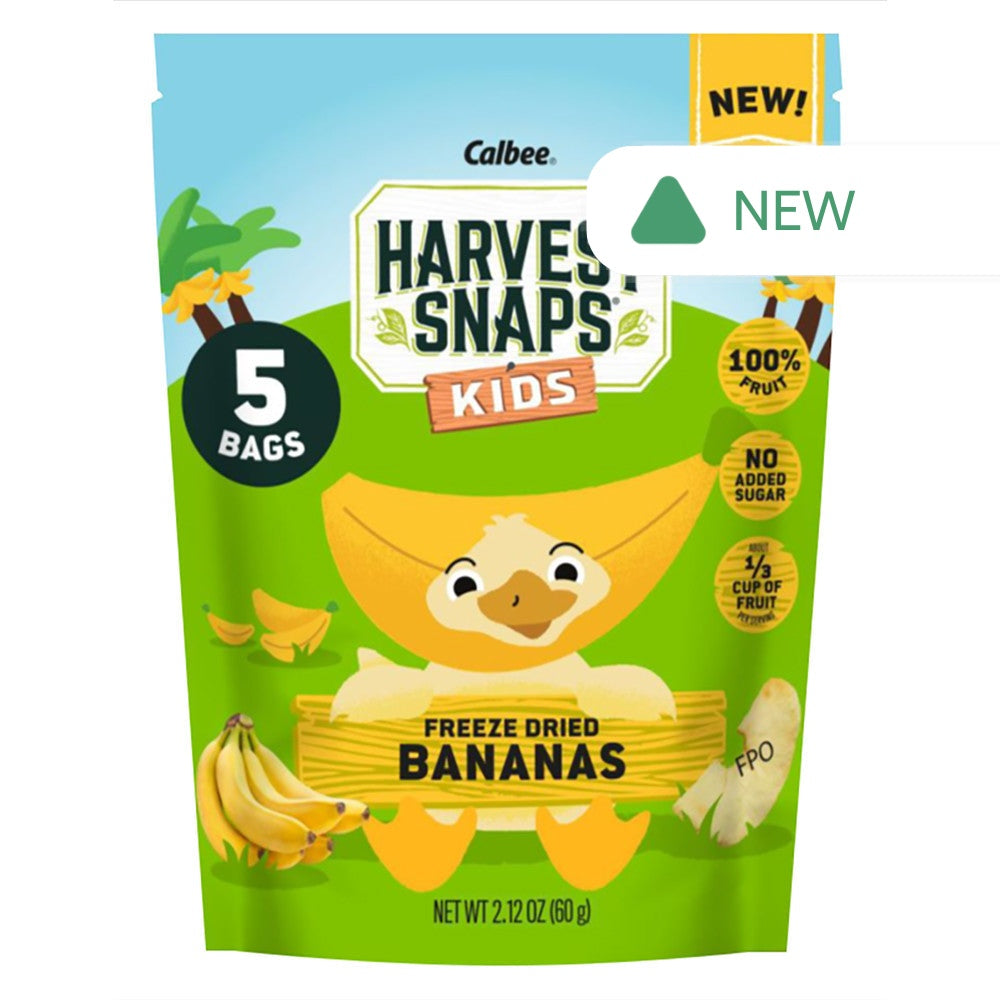Wholesale Calbee Harvest Snaps Kids Freeze Dried Bananas 5 Count 2.12 Oz Pouch- Bulk