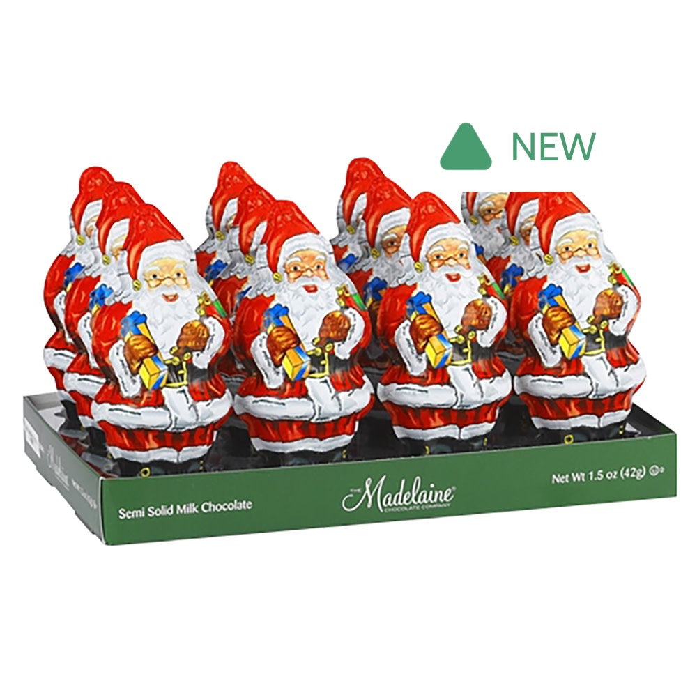 Wholesale Madelaine Semi-Solid Santa Foiled 1.5 Oz- Bulk