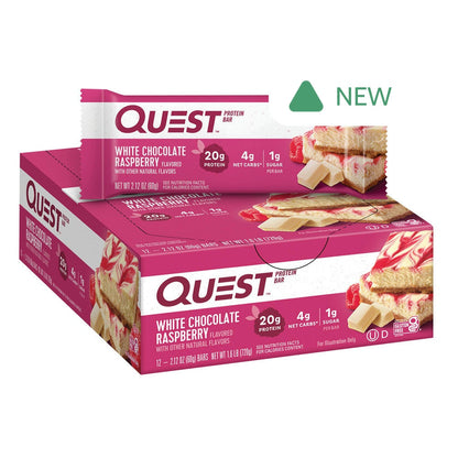 Wholesale Quest White Chocolate Raspberry Protein Bar 2.1 Oz- Bulk