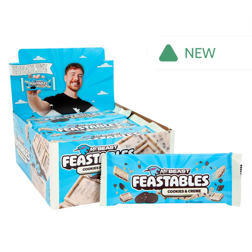 Wholesale Mrbeast Feastables Cookies & Creme Bar 2.11 Oz- Bulk