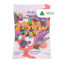 Wholesale Bonbon Sour Blackberry Fish 5.2 Oz Peg Bag- Bulk