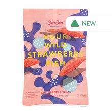 Wholesale Bonbon Sour Wild Strawberry Fish 5.2 Oz Peg Bag- Bulk