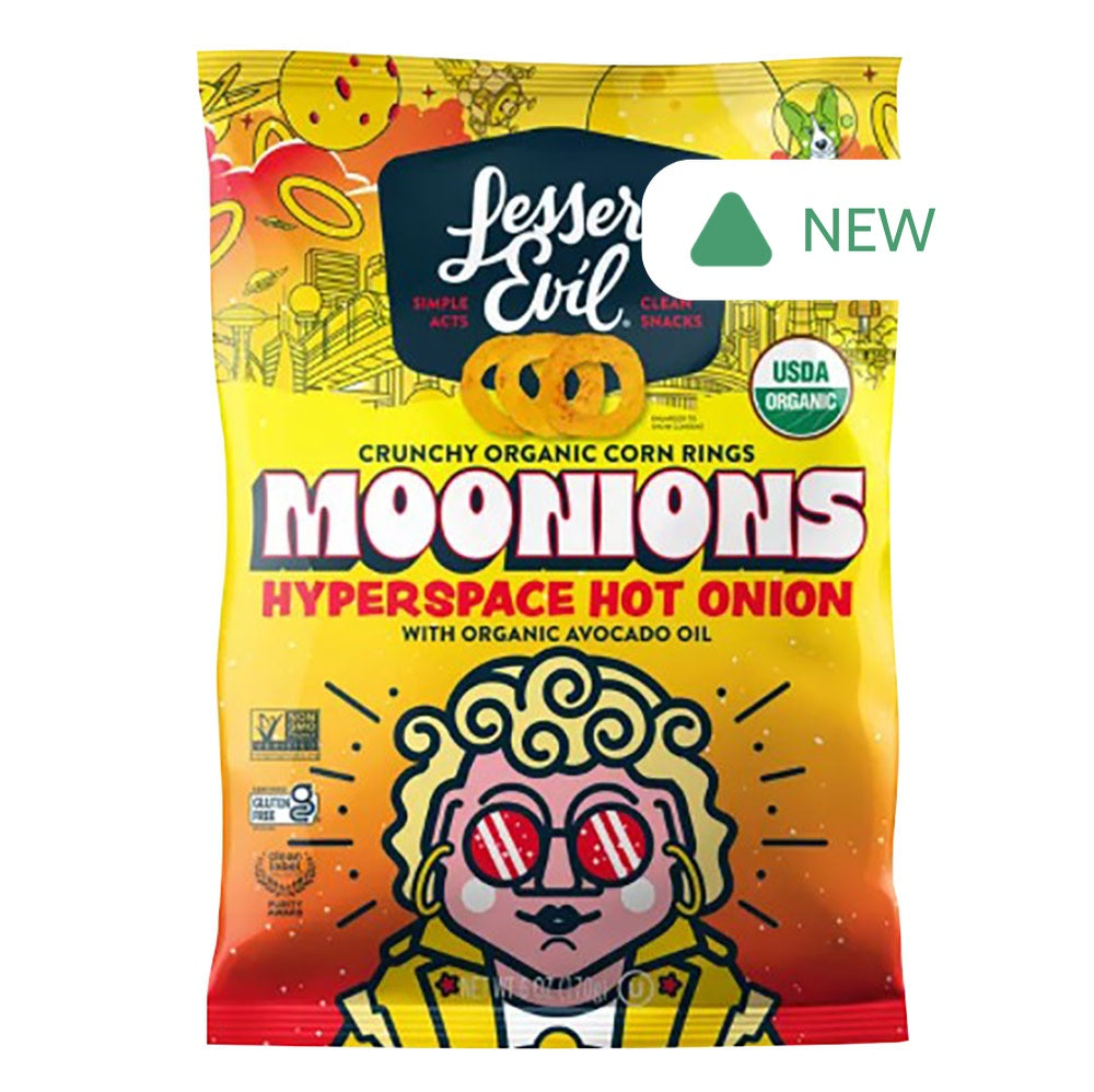 Wholesale Lesser Evil Hot Onion Moonions Hyperspace 6 Oz Bag- Bulk
