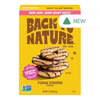 Wholesale Back To Nature Fudge Striped Cookies 7.7 Oz Box- Bulk